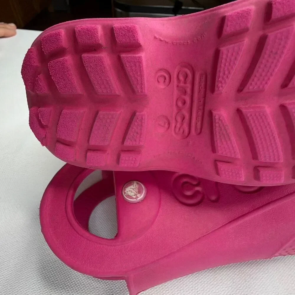 CROCS Handle It Rain Boots Child Kid 7 Pink with Moana